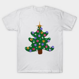 Felt Look Christmas Trees | Cute Stickers by Cherie(c)2021 T-Shirt